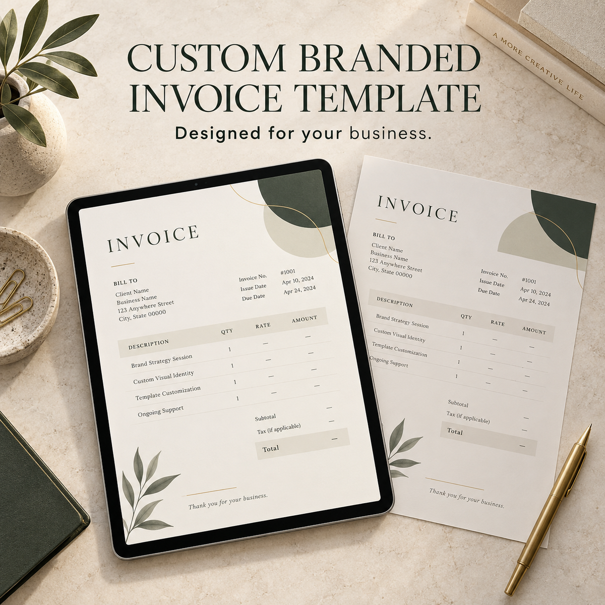 Custom Branded Invoice Template
